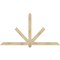Ekena Millwork Kennewick Rough Sawn Timber Gable Bracket, Douglas Fir, 84"W x 45"H x 4"D x 4"F, 13/12 Pitch GBW084X45X0404KEN00RDF - alternate 1